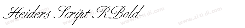 Heiders Script RBold字体转换
